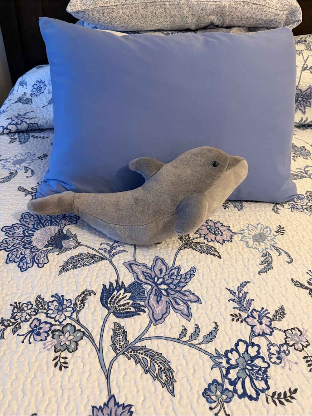 Gray Plush Dolphin Stuffed Animal
